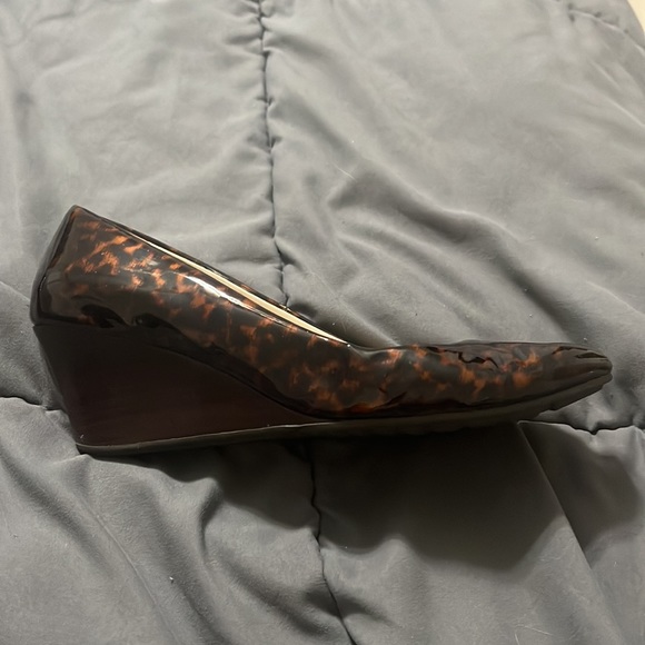 Cole Haan Patent Leather Leopard Wedges - Picture 3 of 6